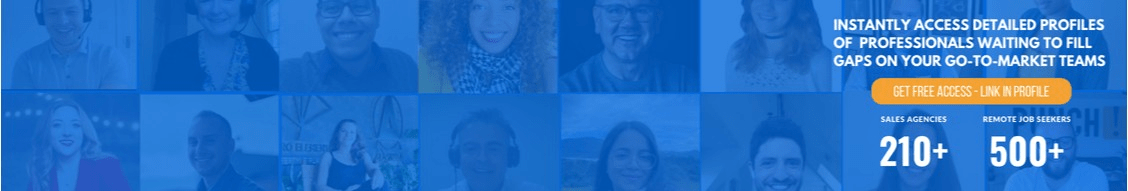 Get instant access to over 500 remote reps.